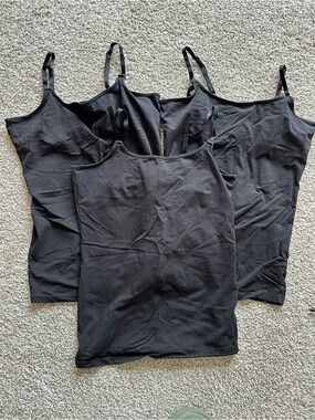 Classic Black Women's Adjustable Strap NursingCamisole - Multipack Layering Cami
